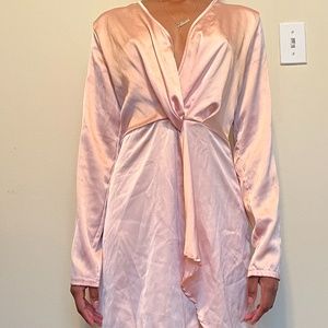 Pink Satin Dress- Pretty Little Thing